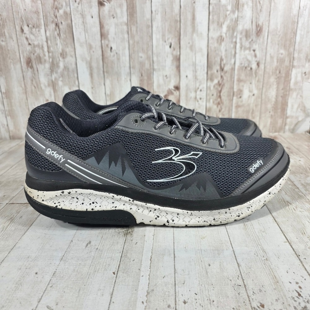 Gravity Defyer G-Defy Ion Mens Grey Black Walking Shoes TB9024MGS-M Size 14